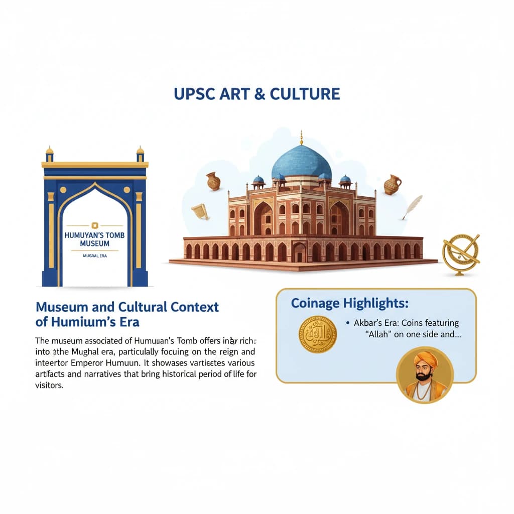 Humayun's Era: Coins, Architecture, Cultural Figures & Conservation