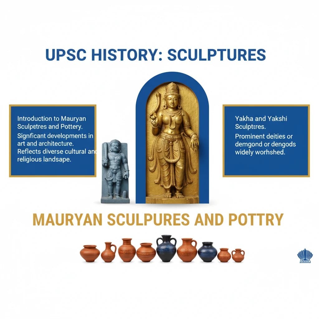 Mauryan Art: Yaksha-Yakshi Sculptures & NBPW Pottery