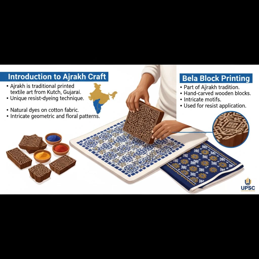 Ajrakh Craft and Bela Block Printing