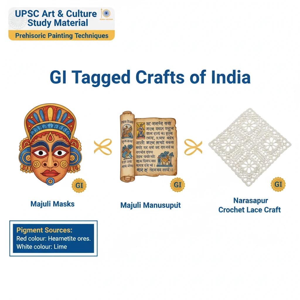 GI Tag to Majuli Masks, Manuscript and Narasapur Crochet Lace Craft