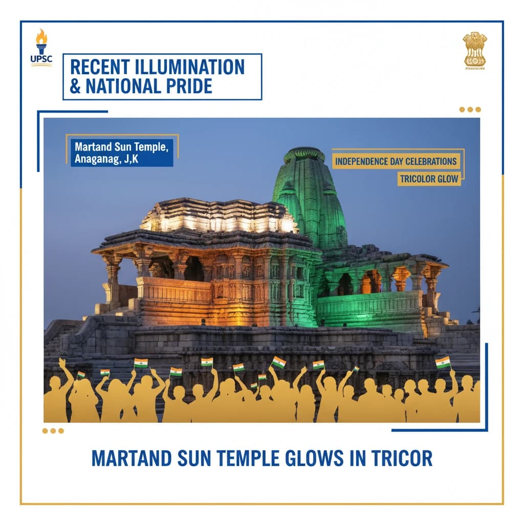 Martand Sun Temple Glows in Tricolor