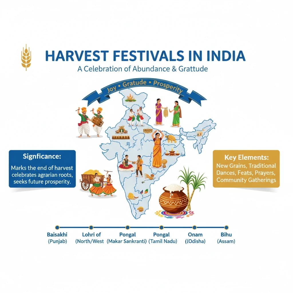 What are the Harvest Festivals in India?
