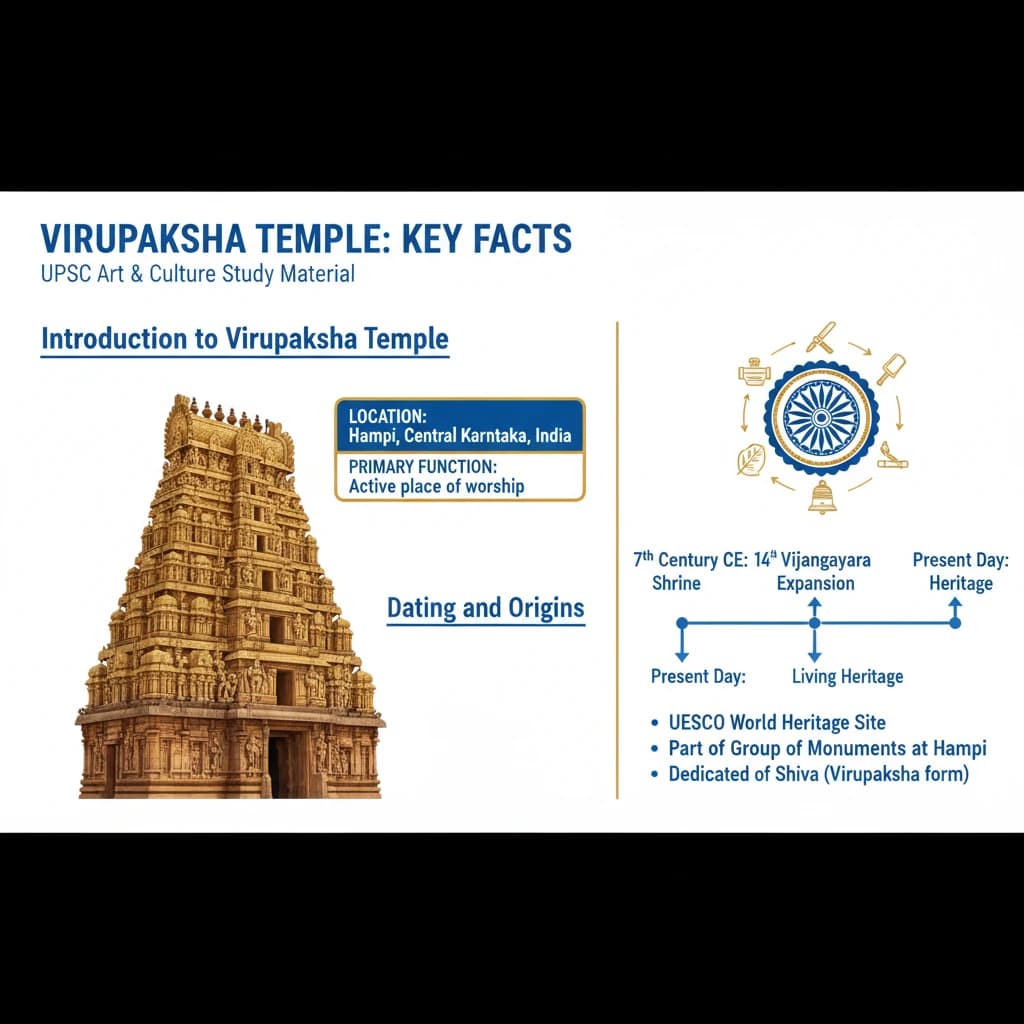 What are the Key Facts About Virupaksha Temple Hampi?