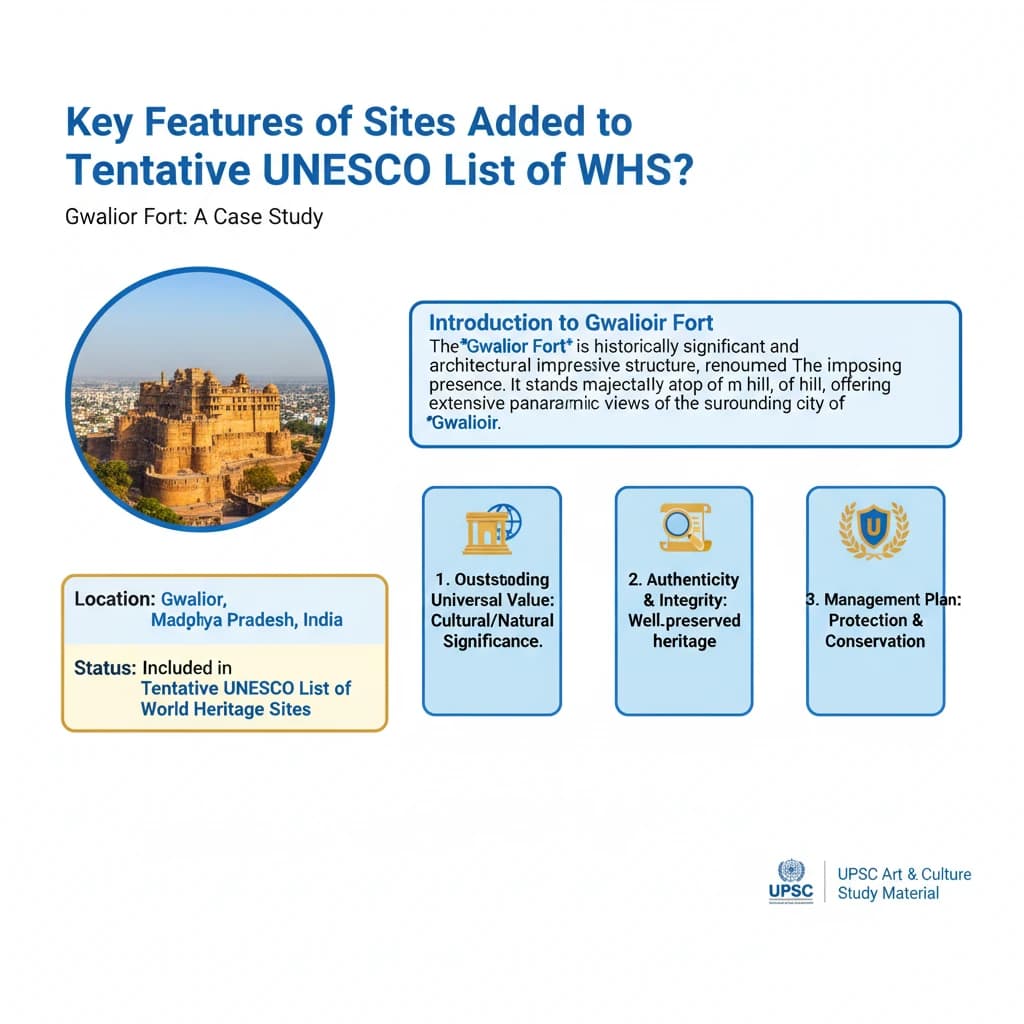 What are the Key Features of Sites Added to Tentative UNESCO List of WHS?