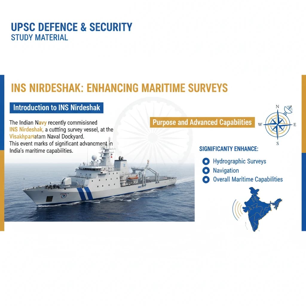 INS Nirdeshak Commissioned: Enhancing Indian Navy's Hydrographic Capabilities