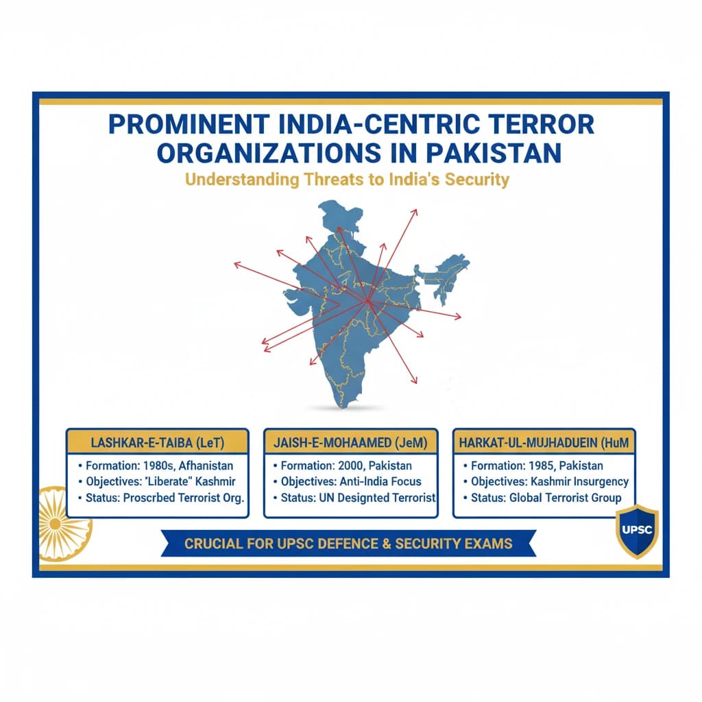 Prominent India-Centric Terror Organizations in Pakistan