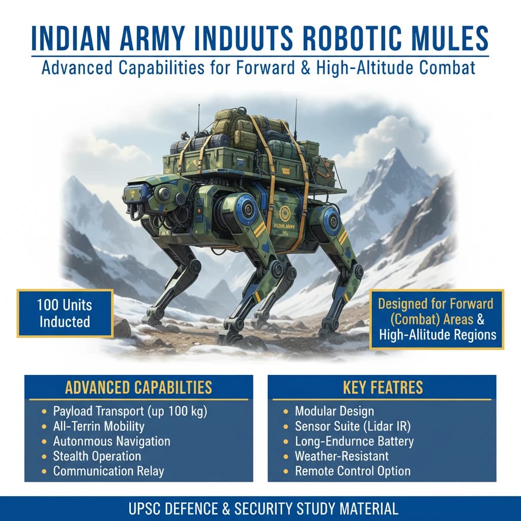 Robotic MULE Inducted in Indian Army