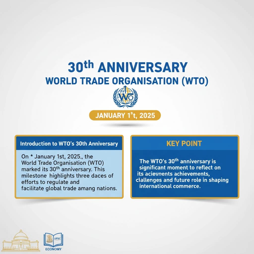 30th Anniversary of World Trade Organisation (WTO)