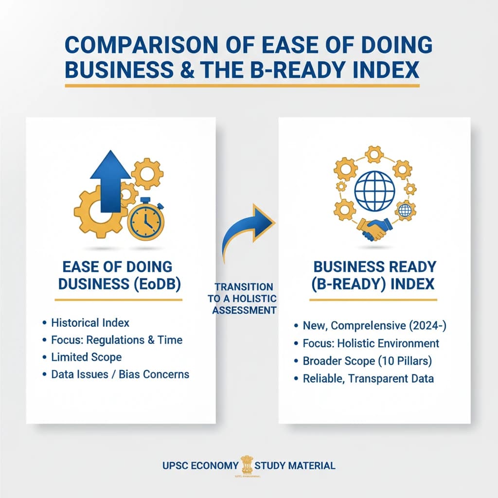 Comparison of Ease of Doing Business and the B-READY Index