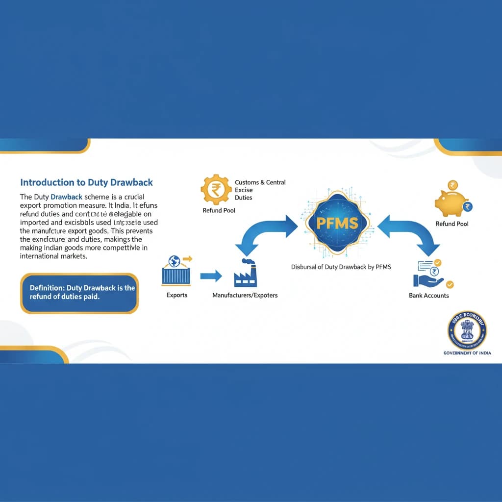 Disbursal of Duty Drawback by PFMS
