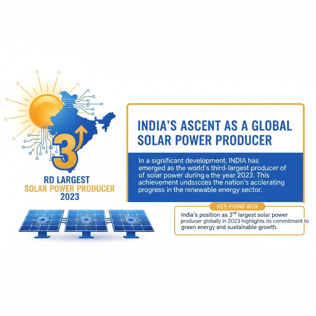 India Emerges as Third-Largest Solar Power Producer in 2023