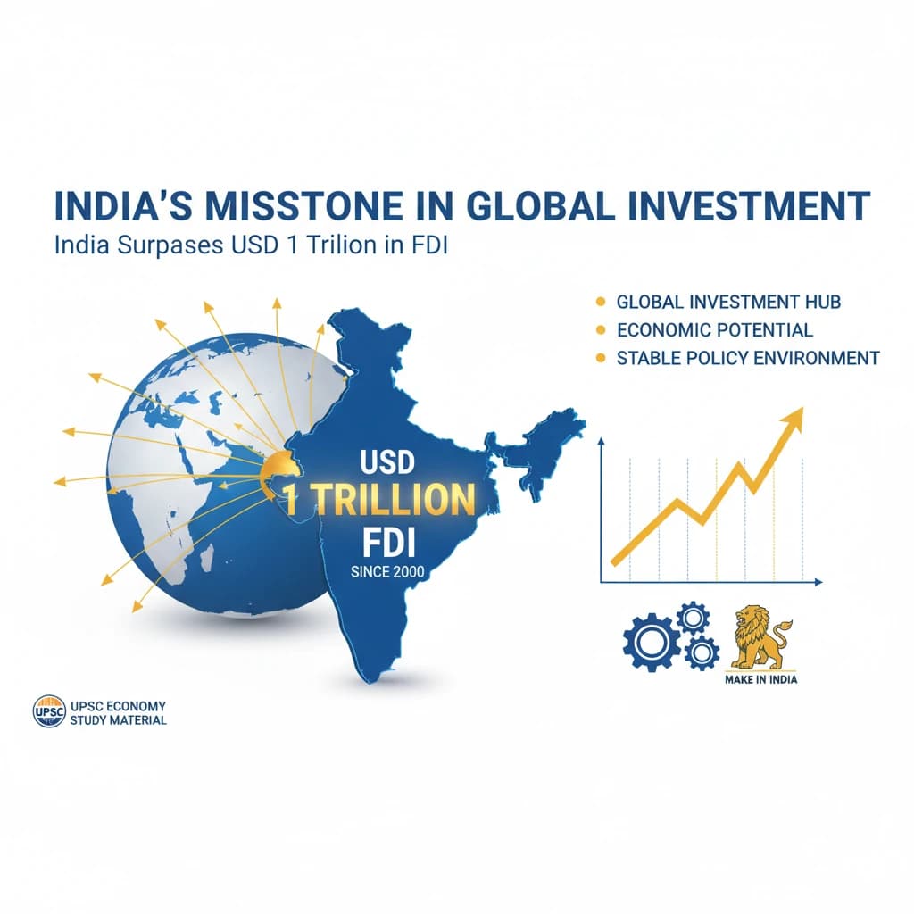 India Surpasses USD 1 Trillion in FDI