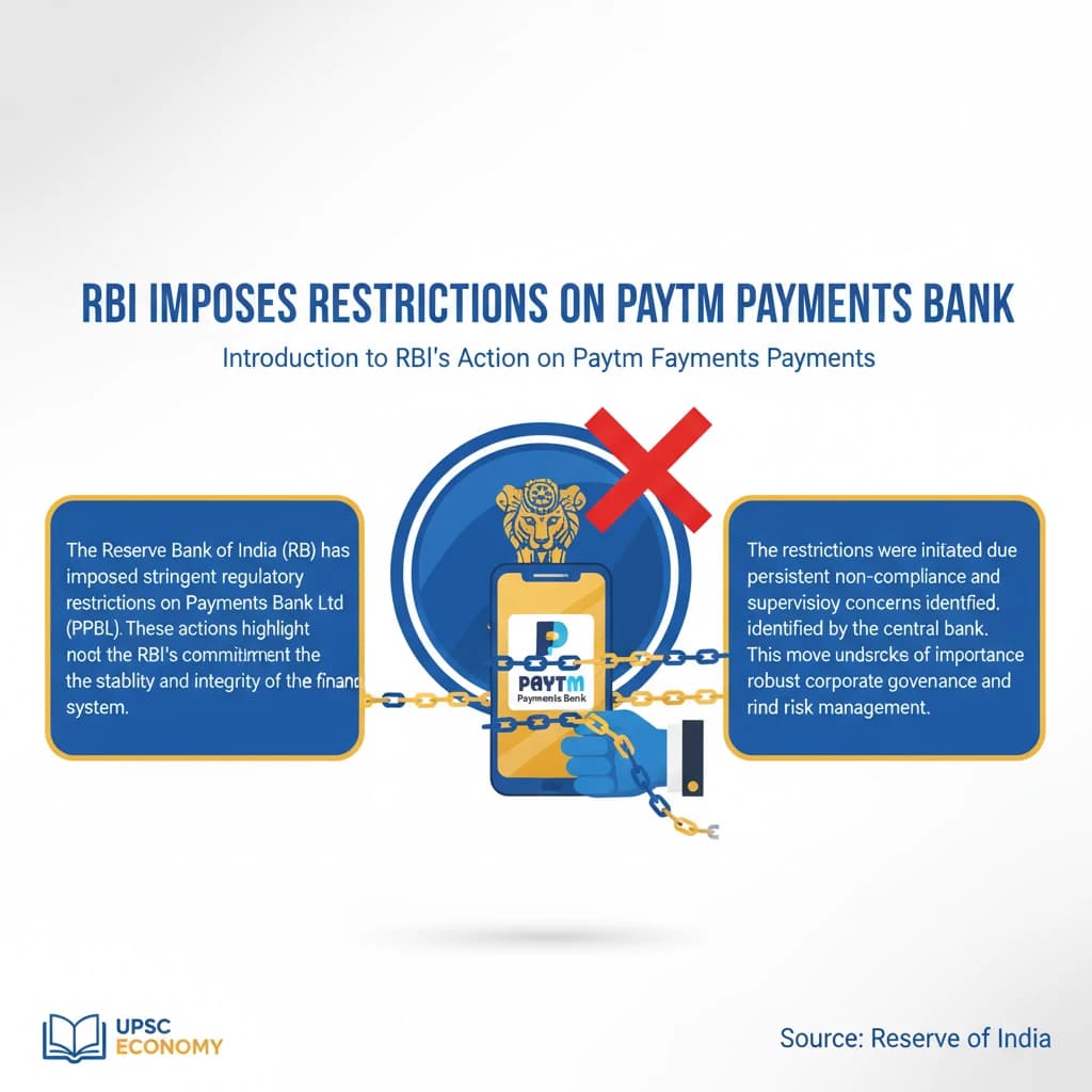 RBI Imposes Restrictions on Paytm Payments Bank