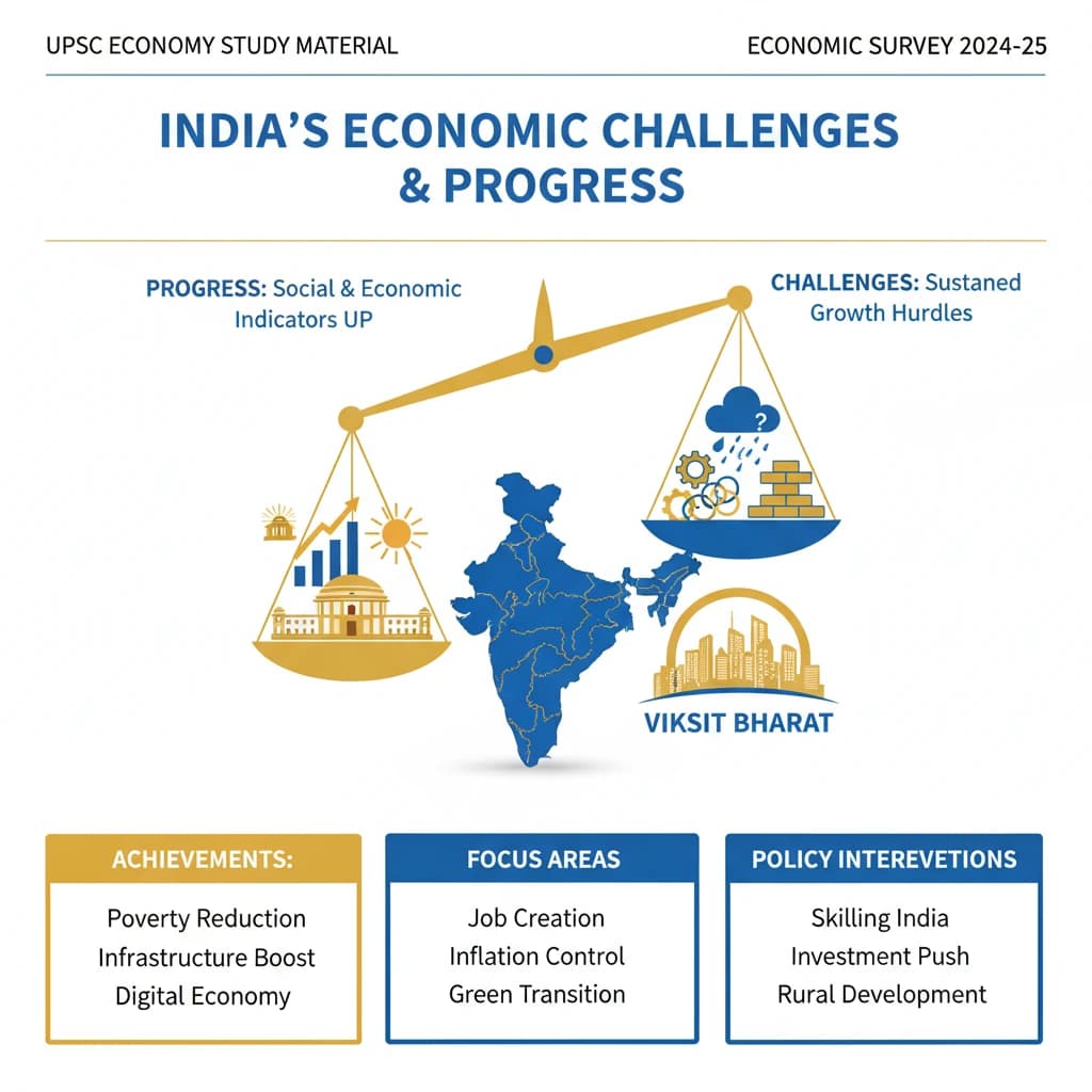 What are India’s Economic Challenges According to the Economic Survey 2024-25?