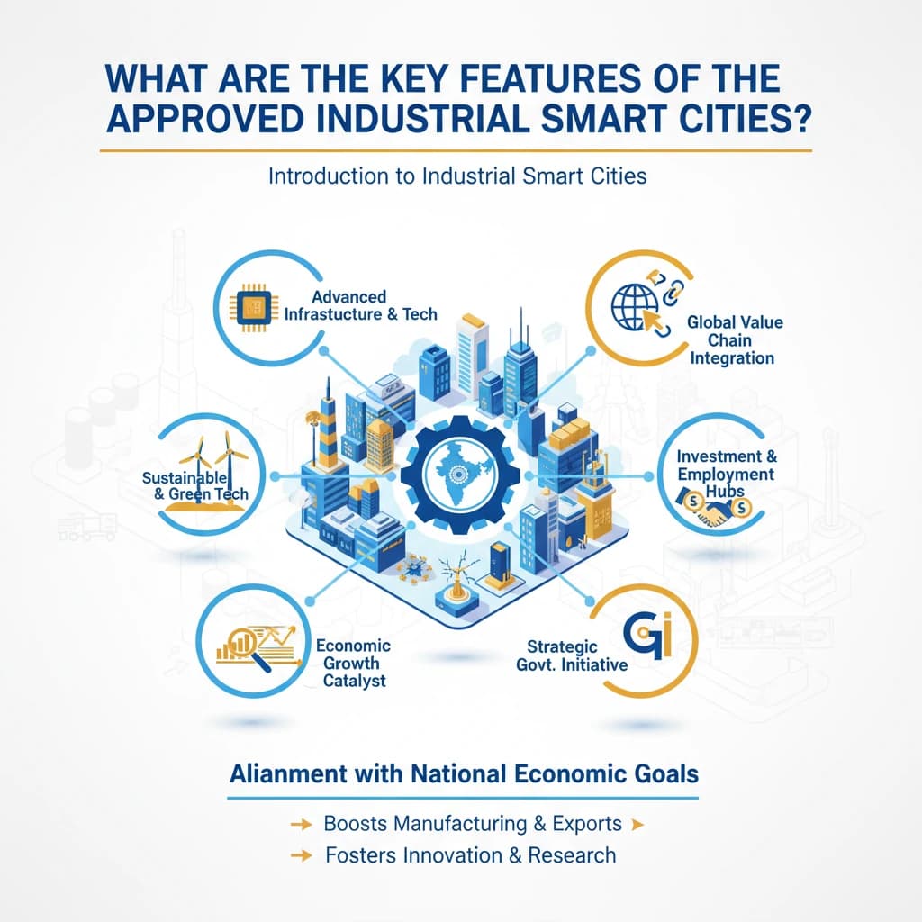 What are the Key Features of the Approved Industrial Smart Cities?