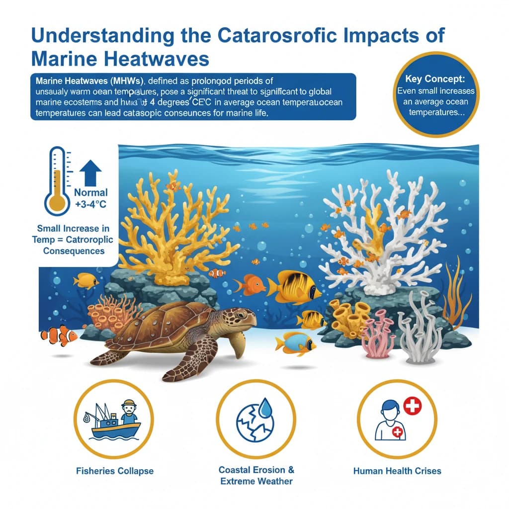 Environmental Impacts: Ocean Warming, MHWs, and Coral Bleaching