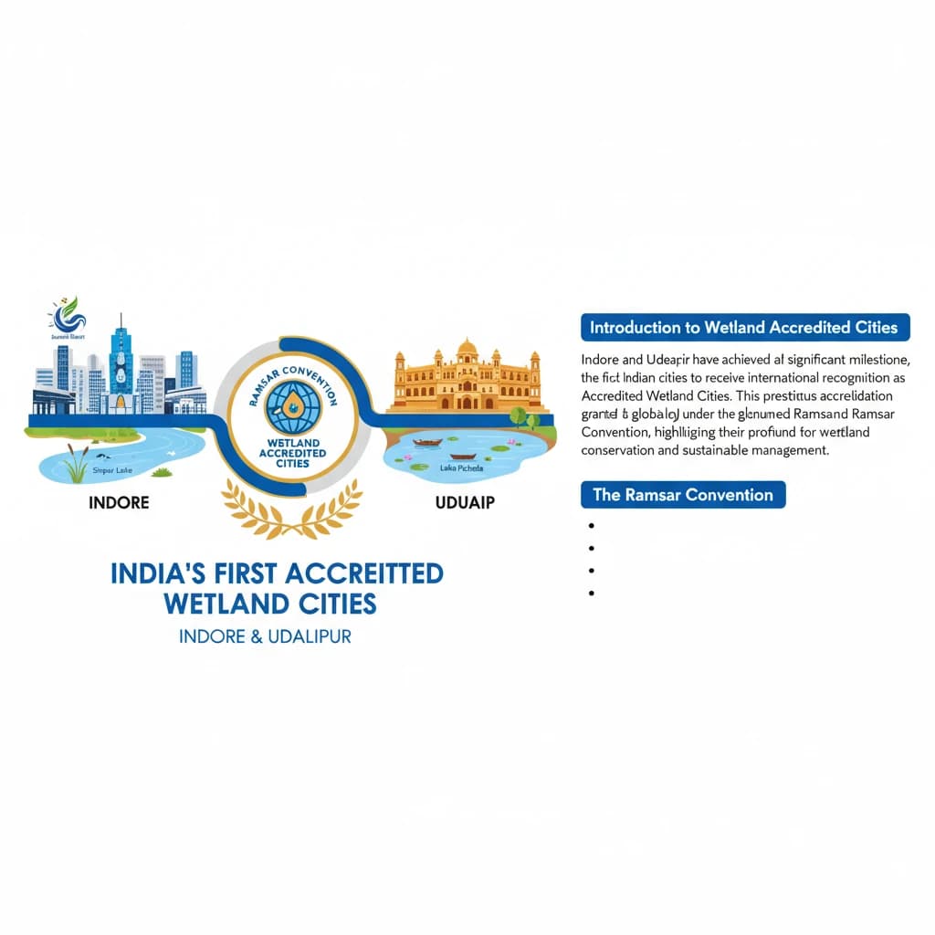 Indore and Udaipur Joined Wetland Accredited Cities