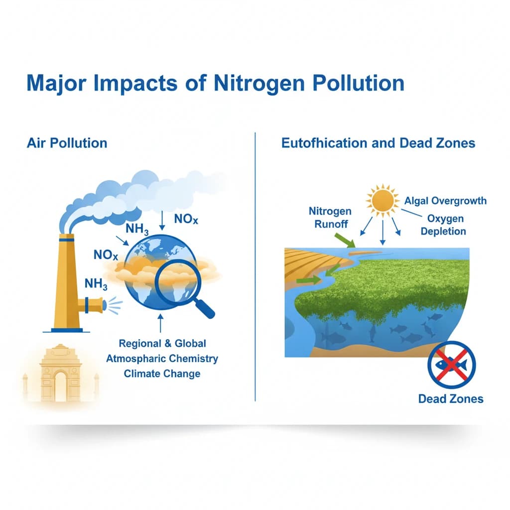 Nitrogen Pollution: Impacts on Environment, Health, and Eutrophication