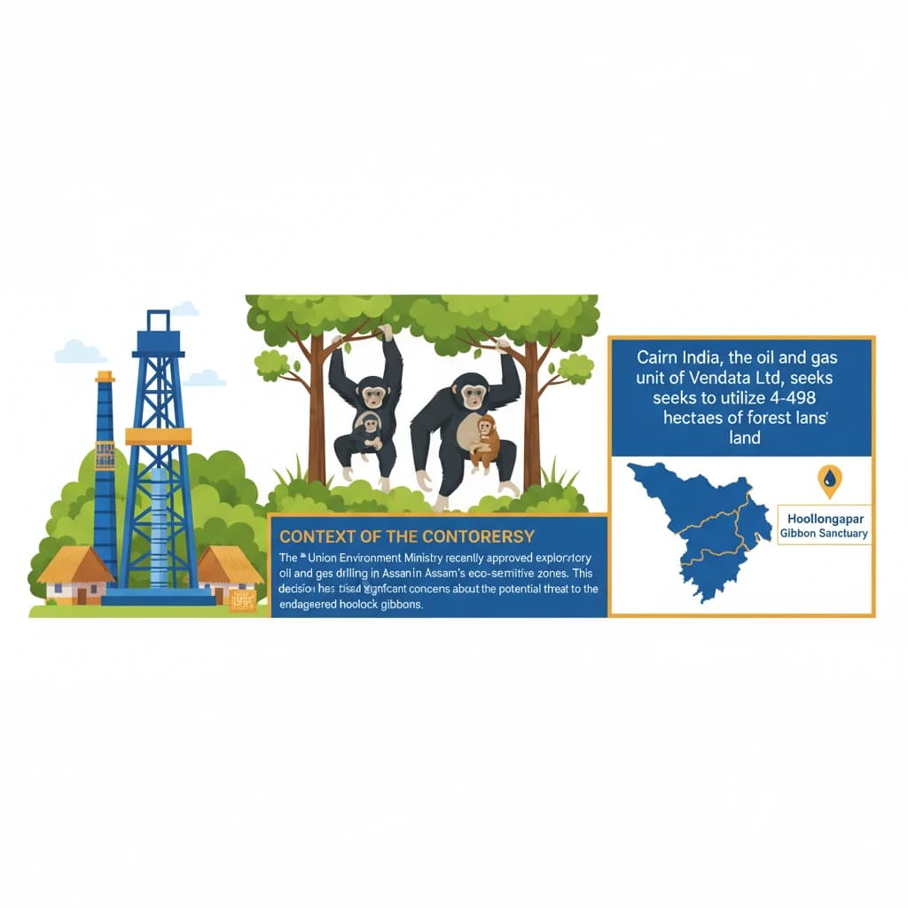 Oil Drilling in Assam’s Hoollongapar Gibbon Sanctuary