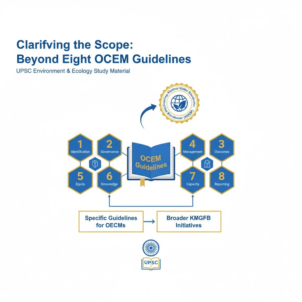 What are Eight Sections Containing Guidelines for OECMs?