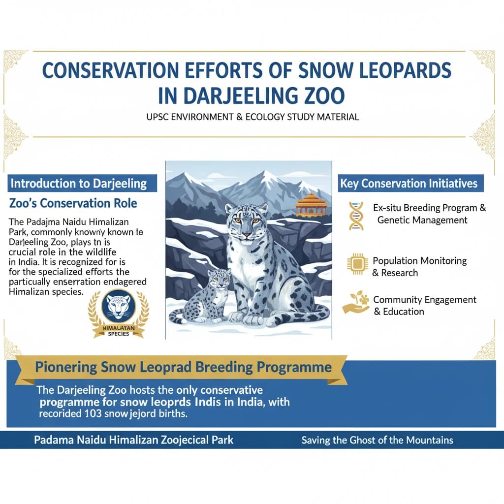 What are the Conservation Efforts of Snow Leopards in the Darjeeling Zoo?