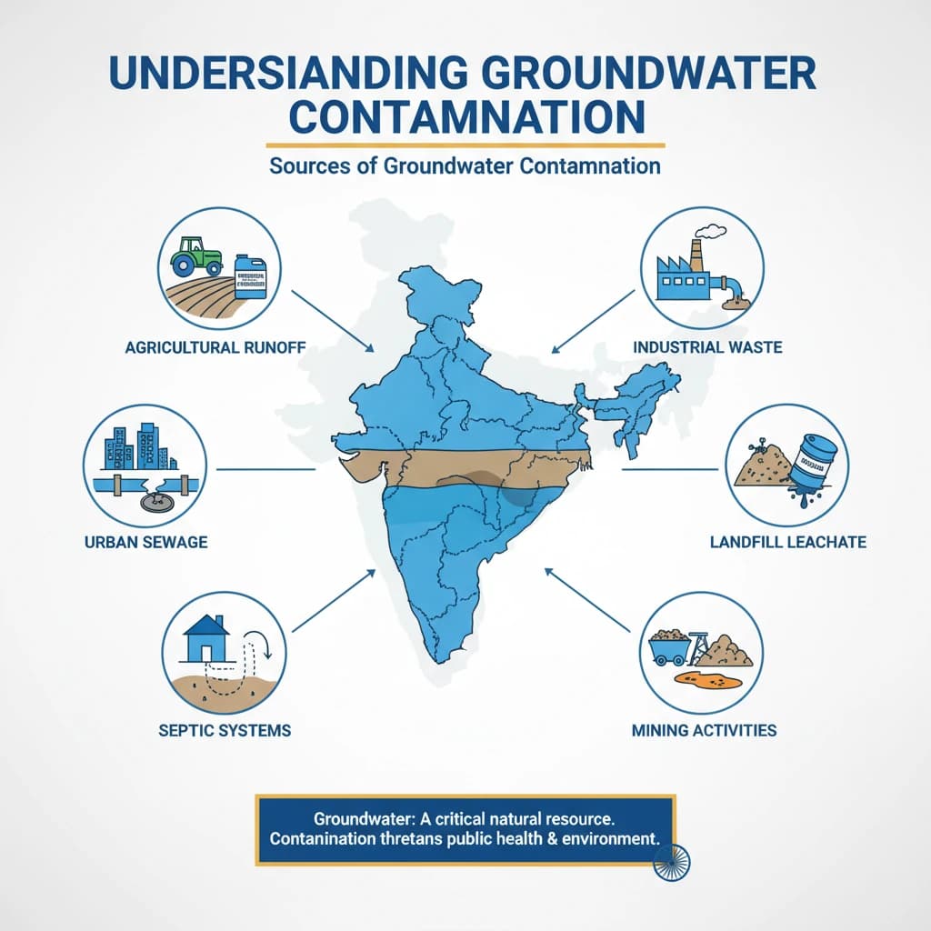 What are the Sources
of Groundwater Contamination?