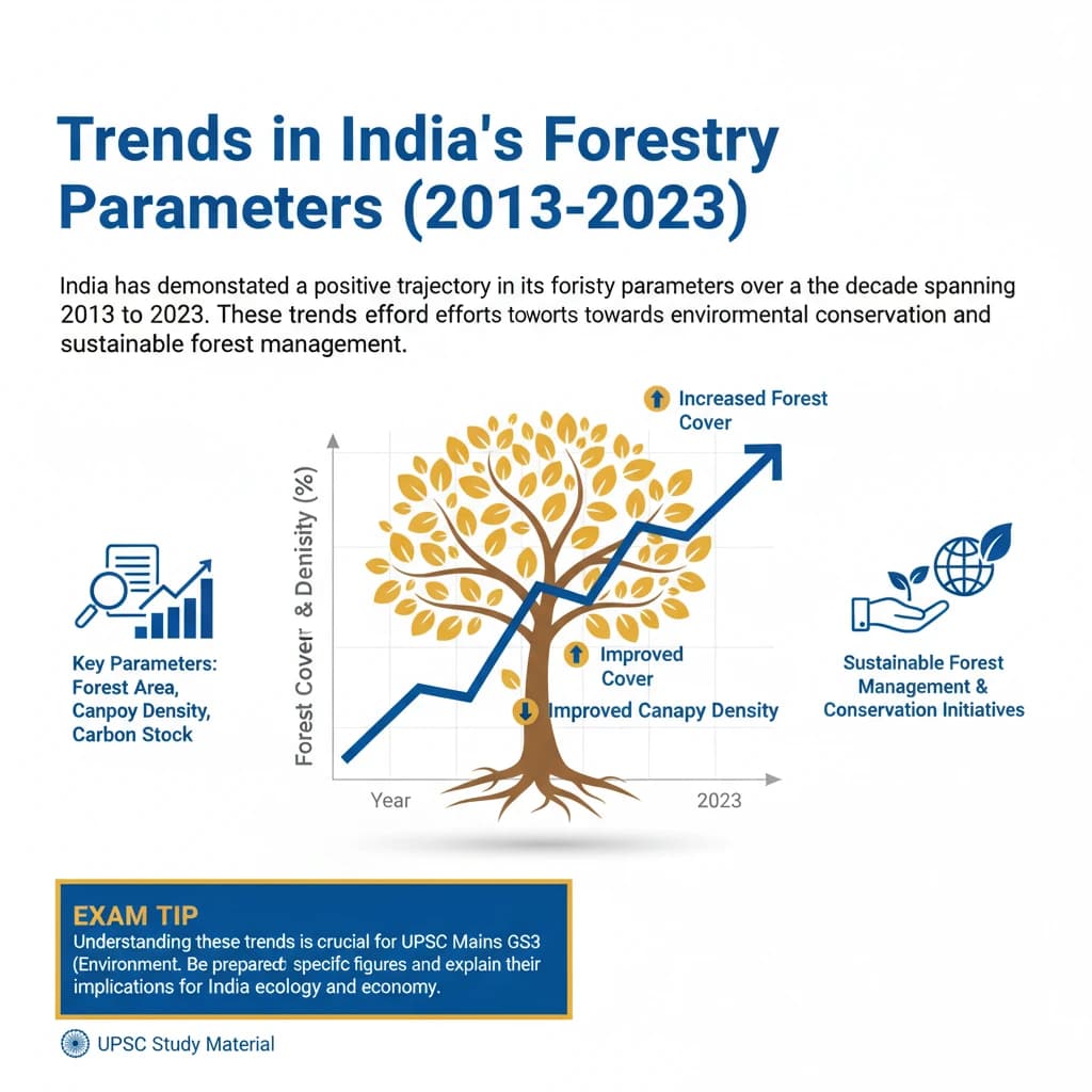 What are the Trend in Forestry Parameters Between 2013-2023?