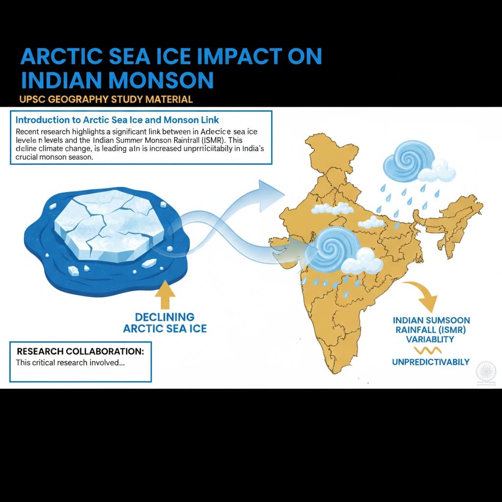 Arctic Sea Ice Impact on Indian Monsoon