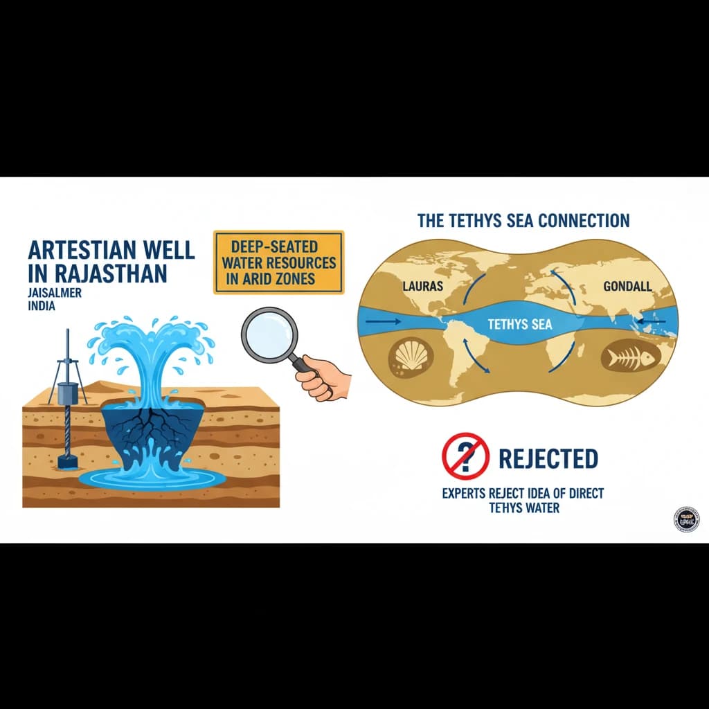 Artesian Well in Rajasthan and Tethys Sea