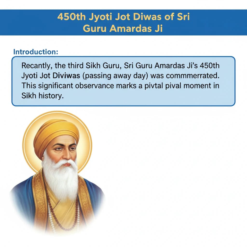 450th Jyoti Jot Diwas of Sri Guru Amardas