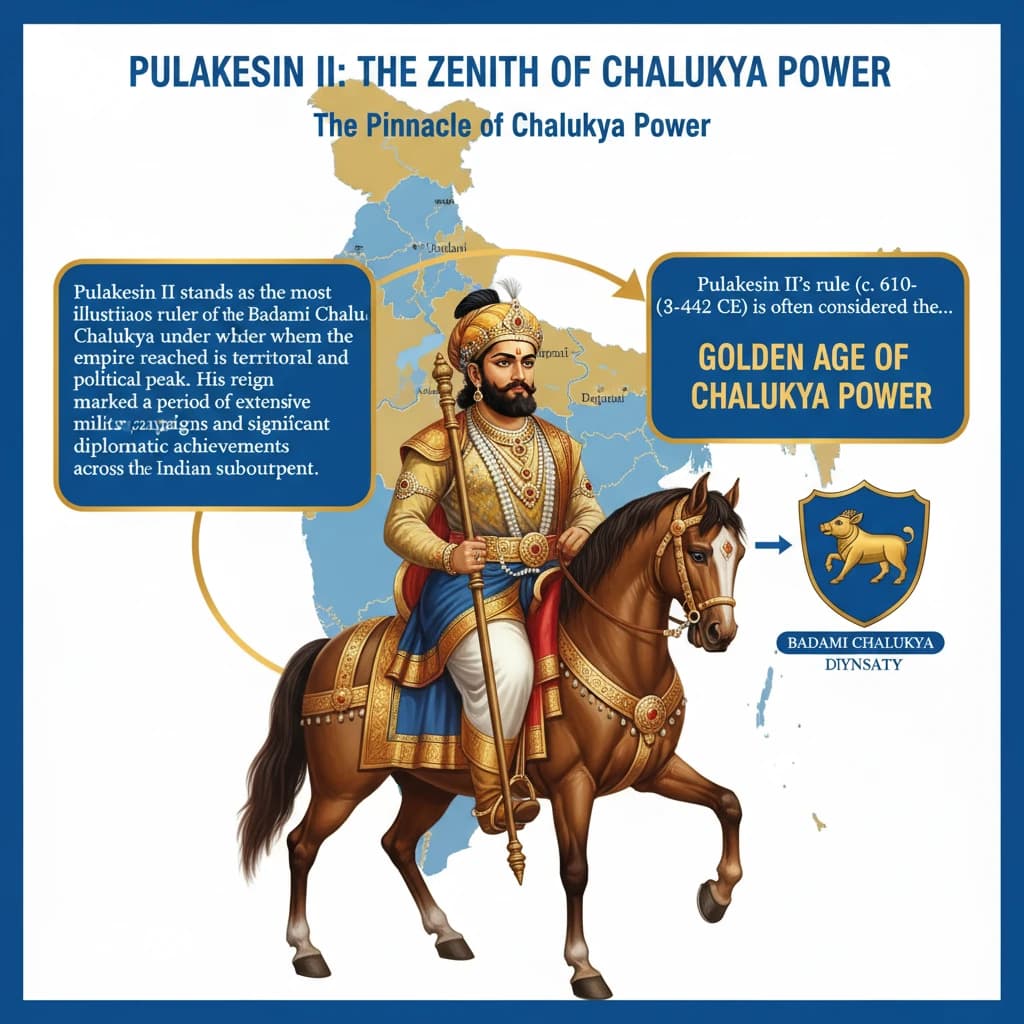Pulakesin II: The Pinnacle of Chalukya Power