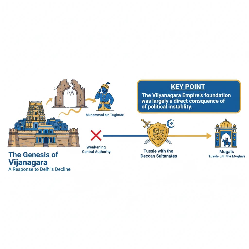 Vijayanagara Origins: Deccan Sultanates, Tughlaq's Policies & Mughal Context