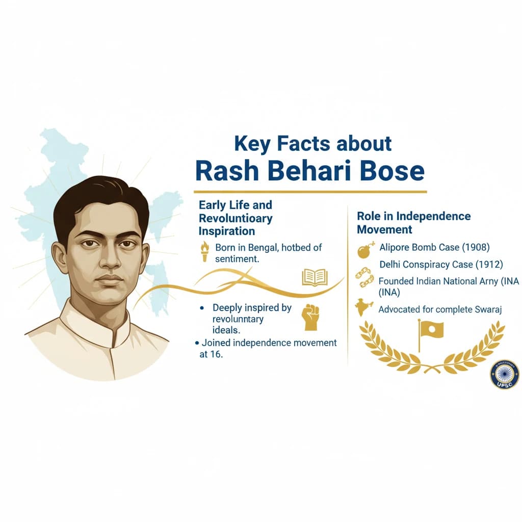 What are Key Facts about Rash Behari Bose?
