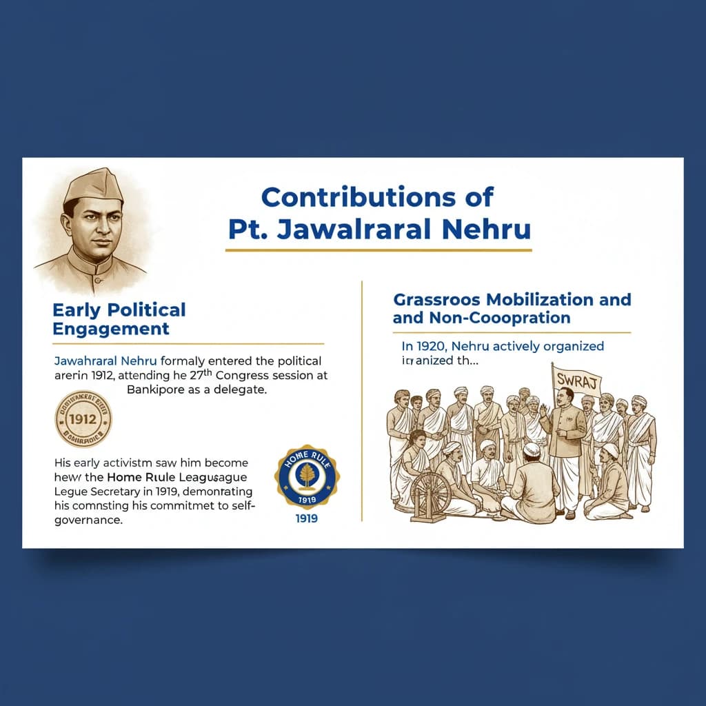What are the Contributions of Pt. Jawaharlal Nehru?