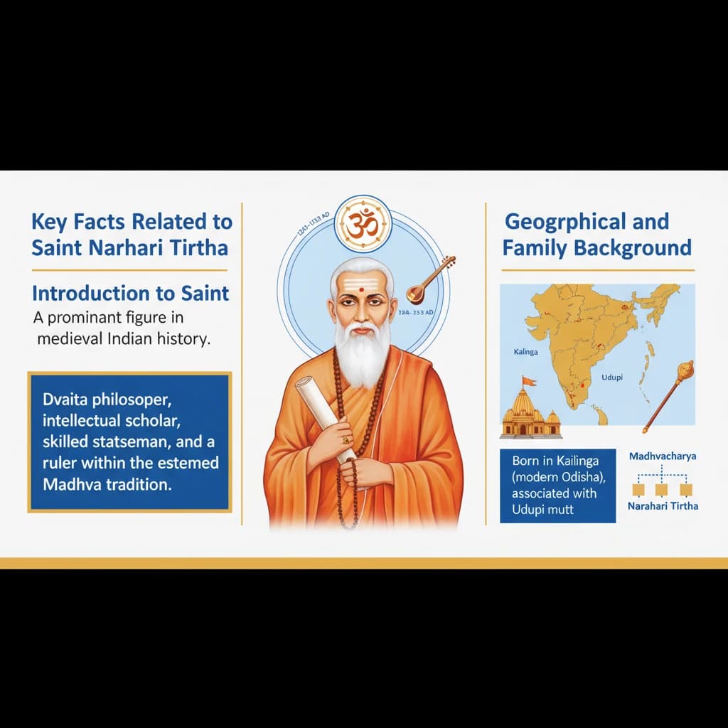 What are the Key Facts Related to Saint Narahari Tirtha?