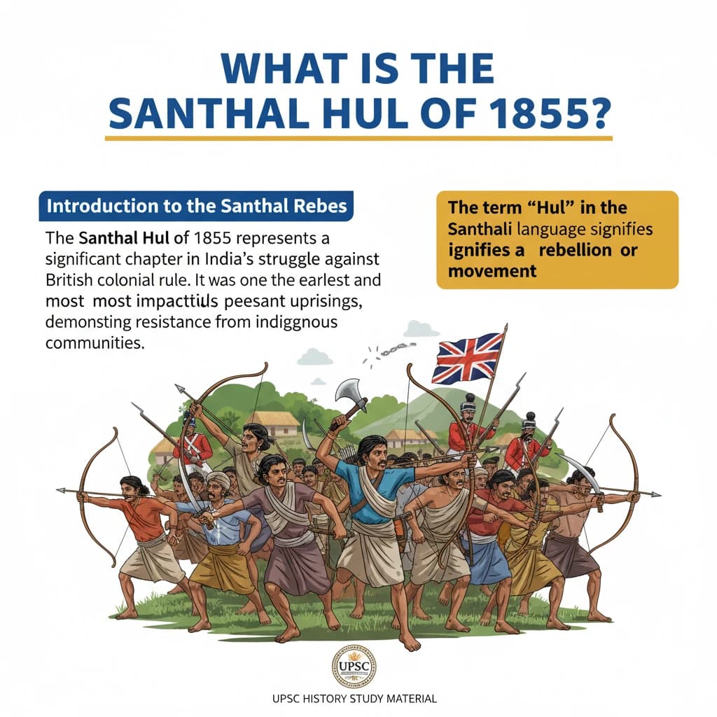 What is the Santhal Hul of 1855?