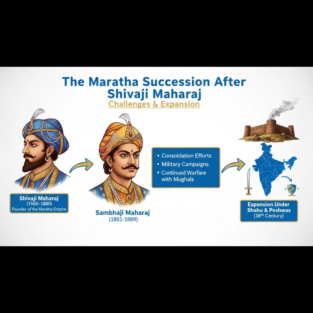 What was the Journey of Marathas after Shivaji?