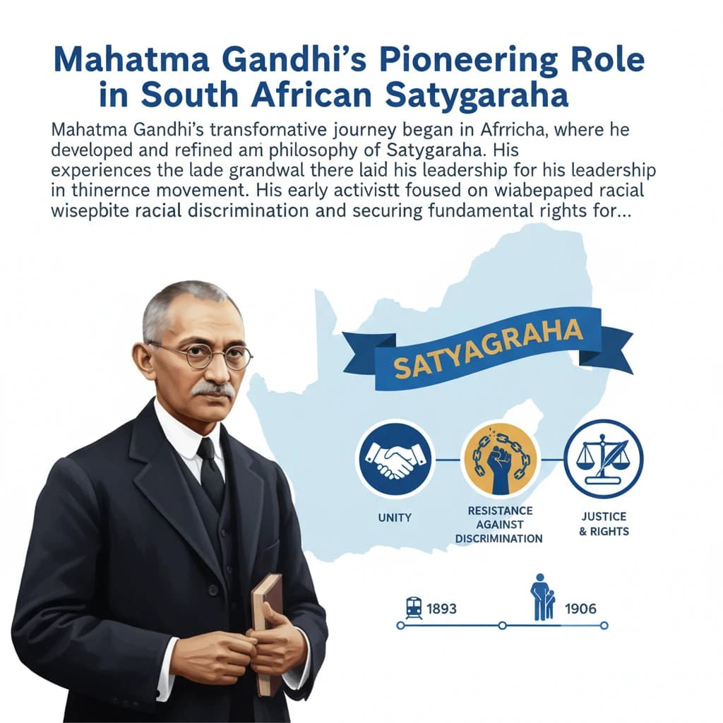 What was the Role of Mahatma Gandhi in Satyagraha in South Africa?