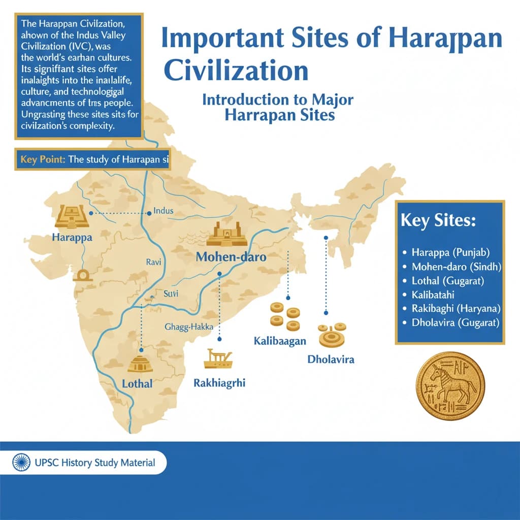 What were the Important Sites of Harappan Civilization?