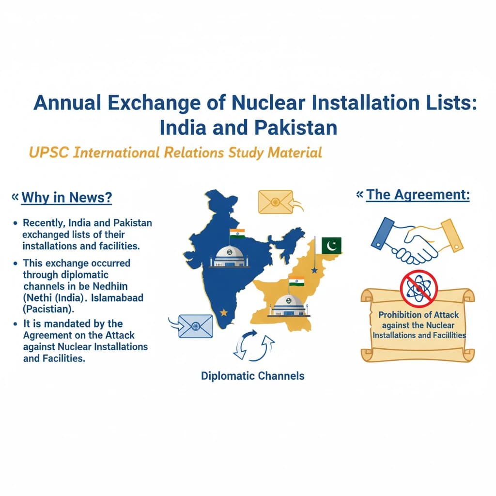 Annual Exchange of Nuclear Installation Lists: India and Pakistan