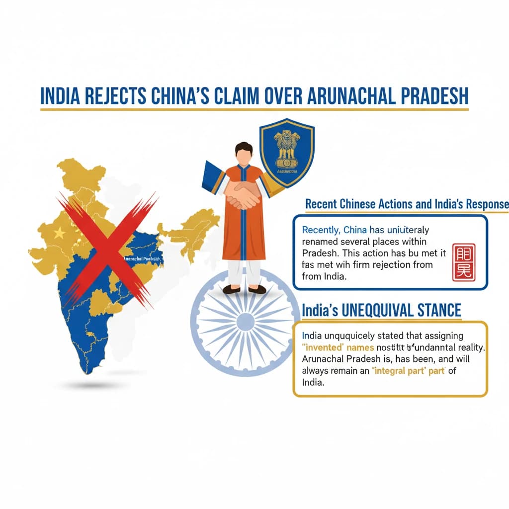 India Rejects China’s Claim Over Arunachal Pradesh
