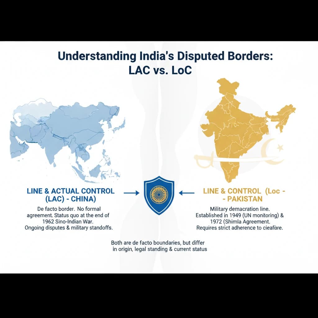 LAC vs. LoC: India-China Border Disputes and Management