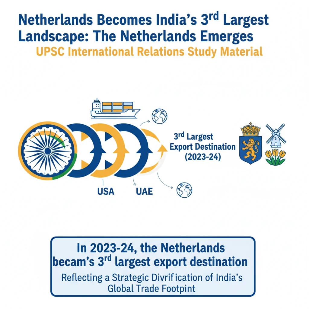 Netherlands Becomes India’s 3rd Largest Export Destination
