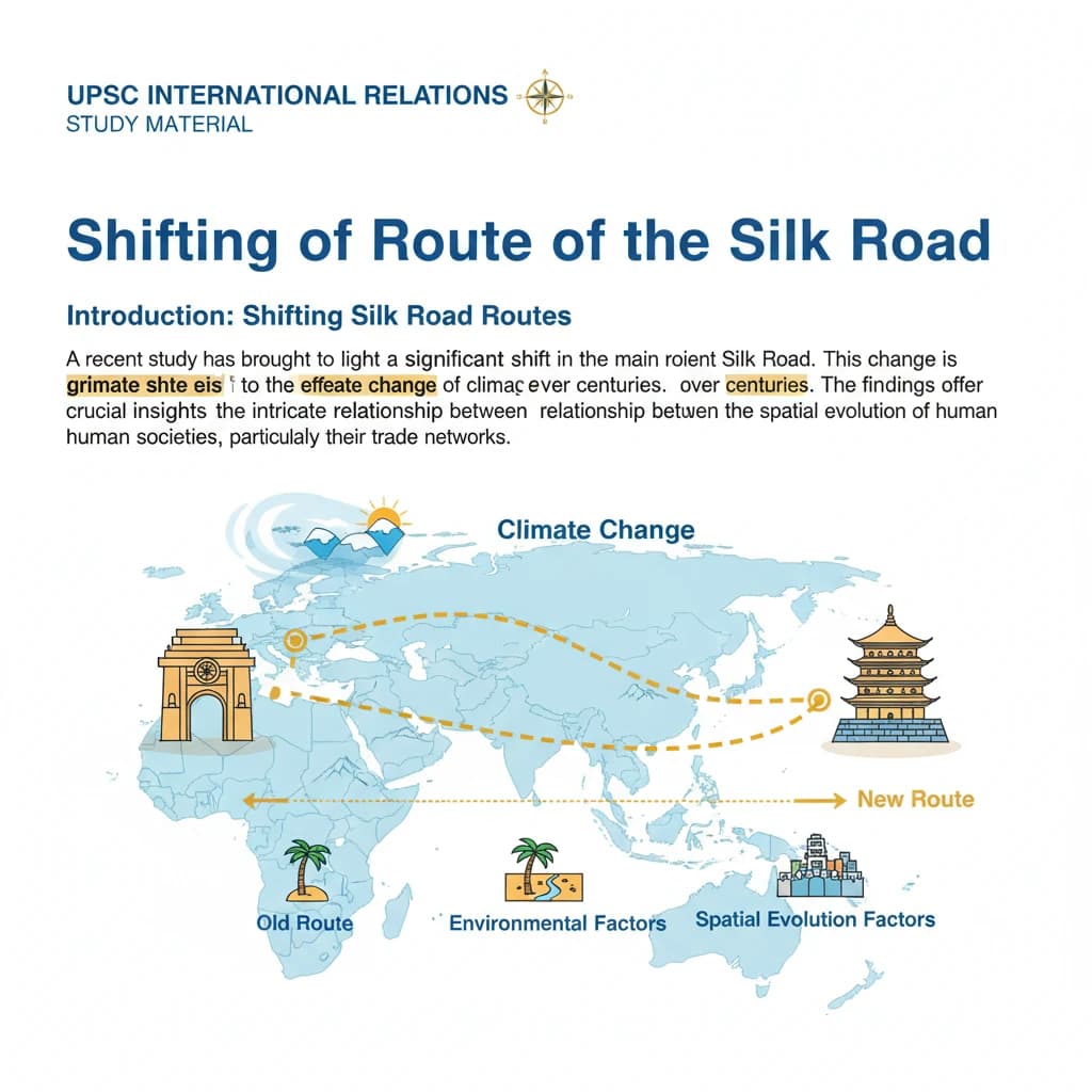 Shifting of Route of the Silk Road