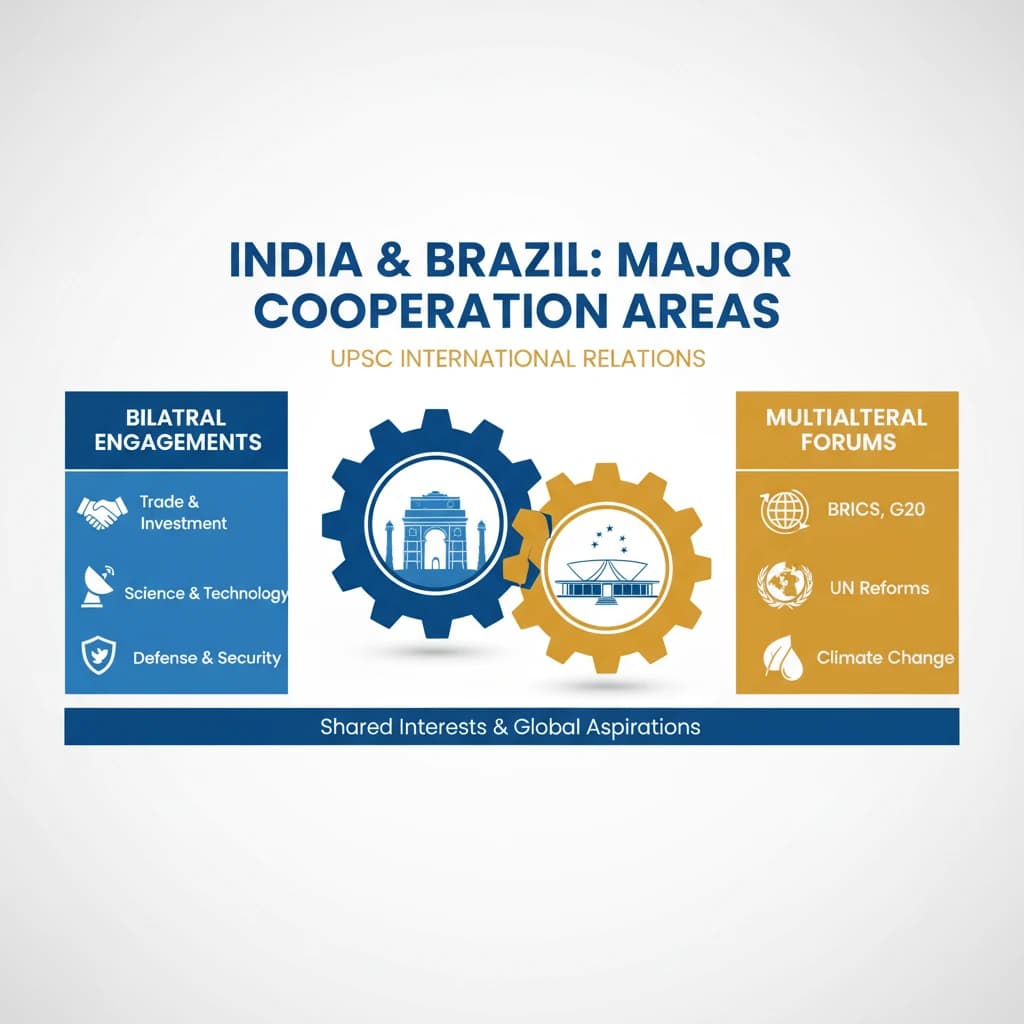 What are the Major Areas of Cooperation Between India and Brazil?