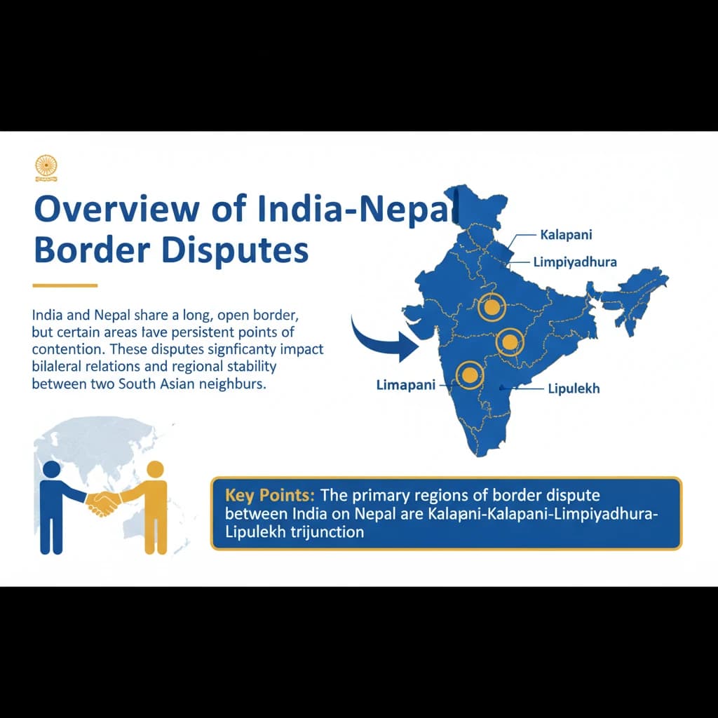 What are the Regions of Border Dispute Between India and Nepal?