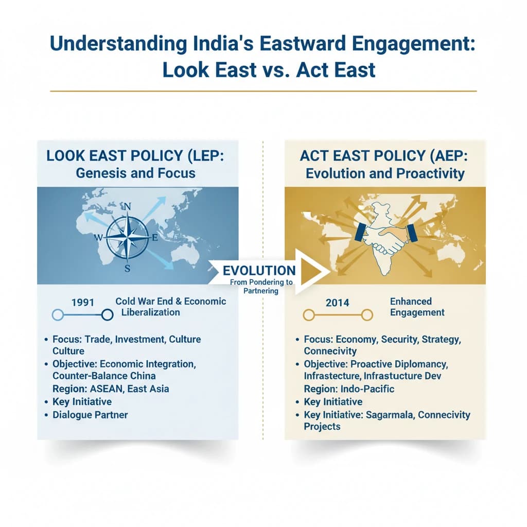 What is the Difference Between Look East Policy and Act East Policy?
