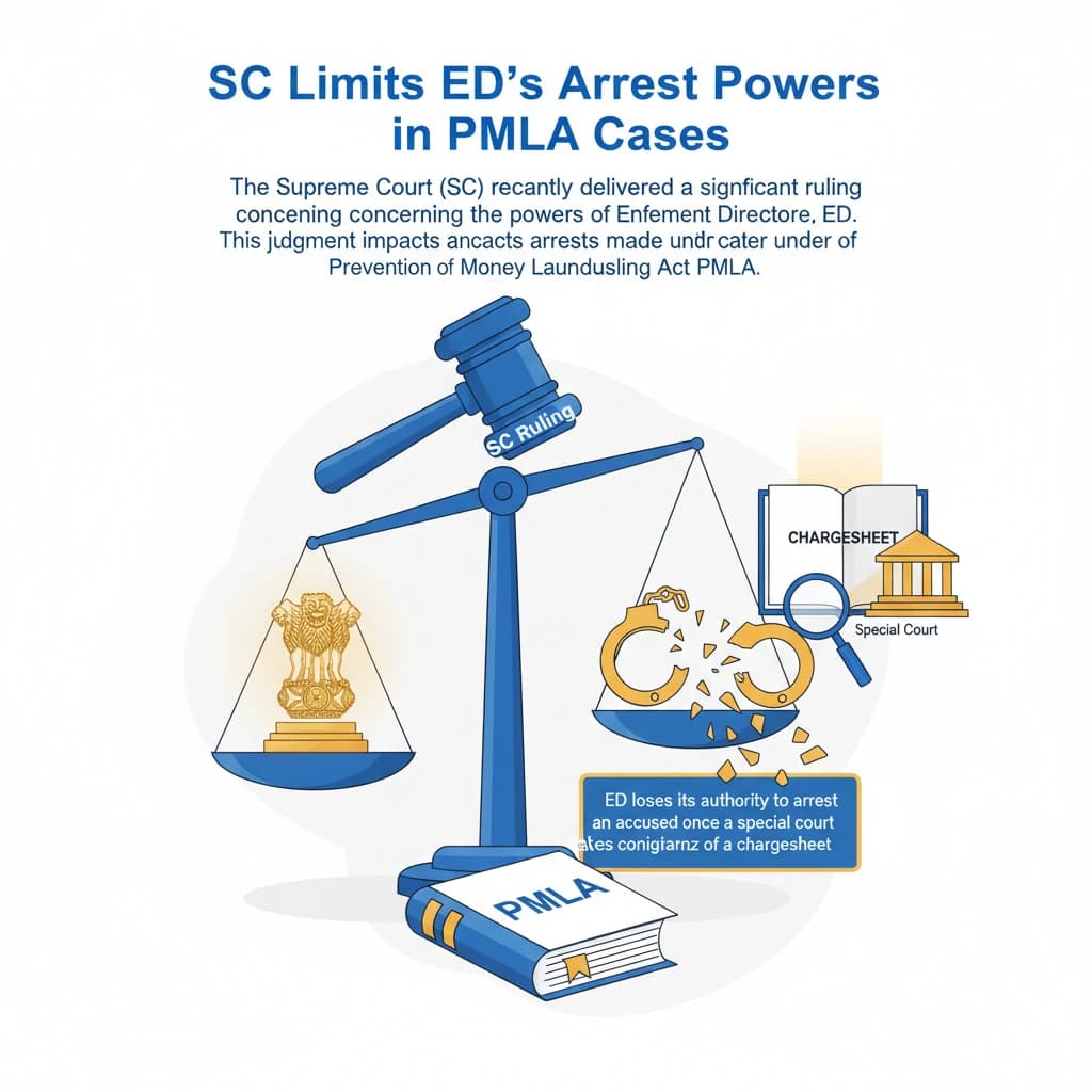 SC Limits ED's Arrest Powers in PMLA Cases