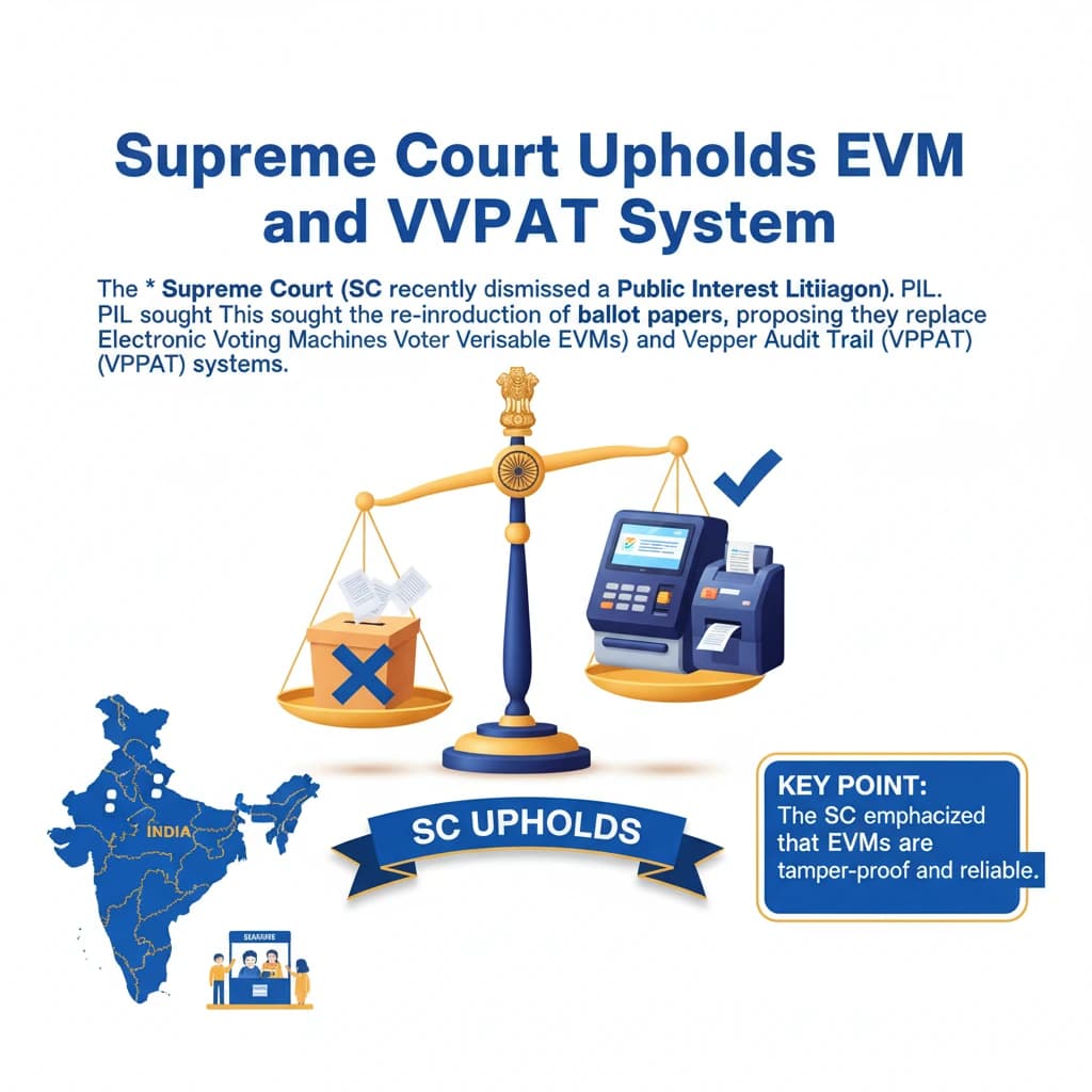 SC Upholds EVM and VVPAT System
