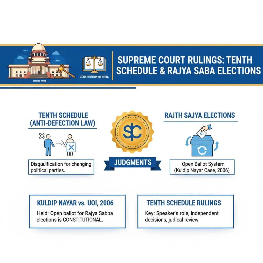What are SC’s Ruling Related to the Tenth Schedule and Rajya Sabha Election?